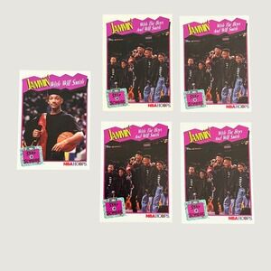 NBA Hoops 1991 Stay in School Jam Will Smith Fresh Prince Card Lot 5pc Vintage